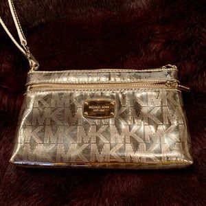 Micheal Kors Gold Wristlet